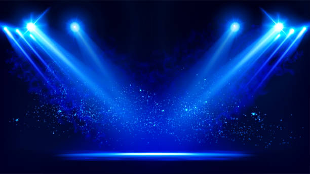 Blue spotlight stage effect